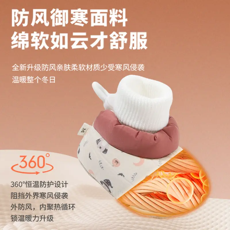 Winter Newborn Baby Shoes and Socks, Infant Girls' Shoes, Newborn Shoes, Warm Cotton Shoes, Fleece-Lined Soft Soles, Autumn and Winter - Image 6