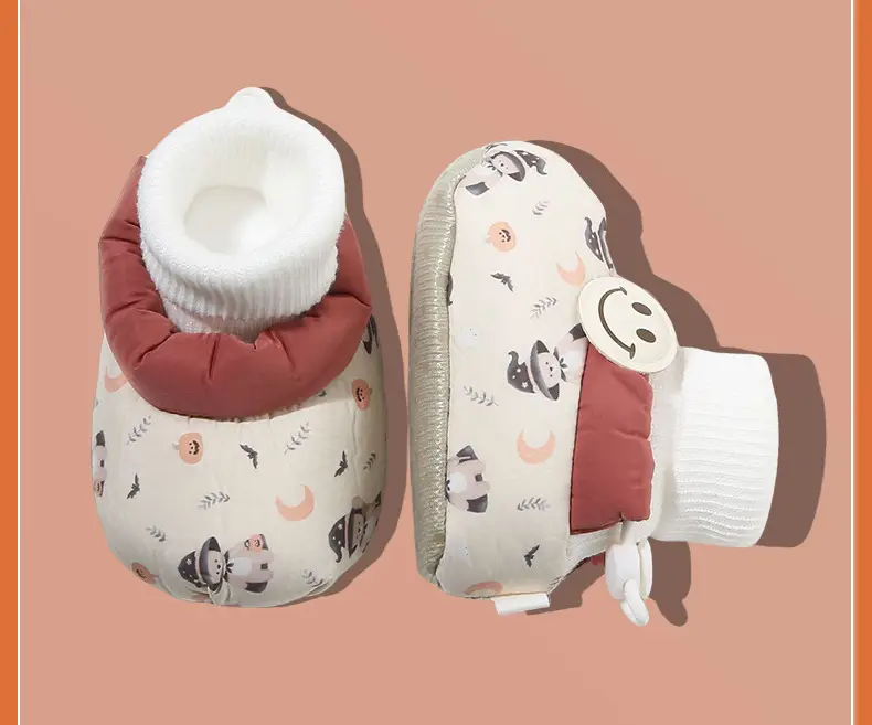 Winter Newborn Baby Shoes and Socks, Infant Girls' Shoes, Newborn Shoes, Warm Cotton Shoes, Fleece-Lined Soft Soles, Autumn and Winter — feature 25