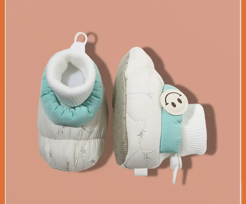 Winter Newborn Baby Shoes and Socks, Infant Girls' Shoes, Newborn Shoes, Warm Cotton Shoes, Fleece-Lined Soft Soles, Autumn and Winter — feature 28