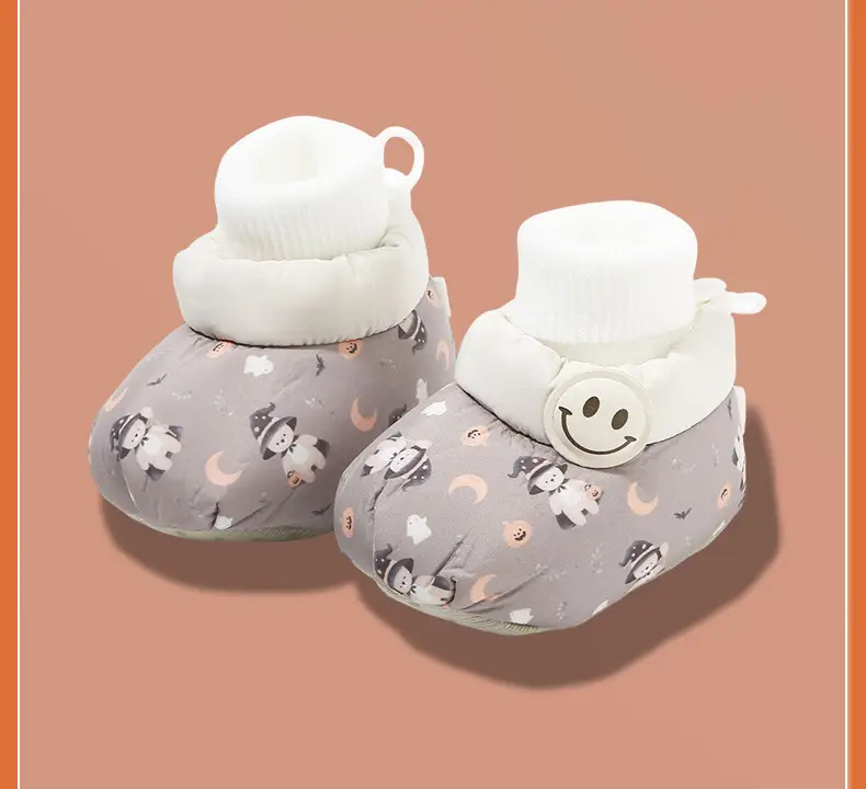 Winter Newborn Baby Shoes and Socks, Infant Girls' Shoes, Newborn Shoes, Warm Cotton Shoes, Fleece-Lined Soft Soles, Autumn and Winter — feature 30