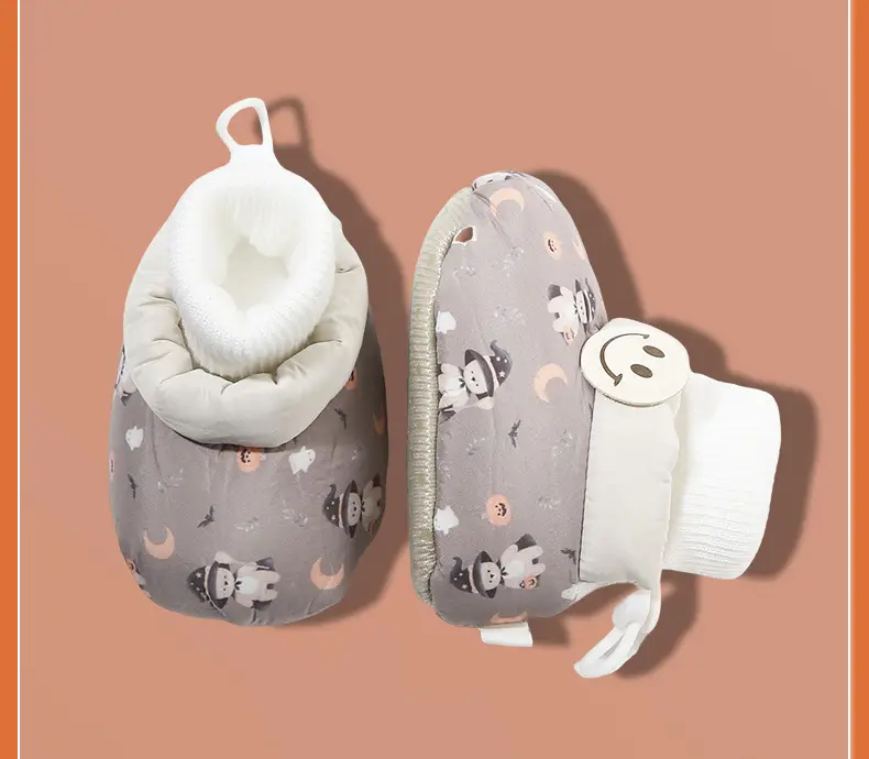 Winter Newborn Baby Shoes and Socks, Infant Girls' Shoes, Newborn Shoes, Warm Cotton Shoes, Fleece-Lined Soft Soles, Autumn and Winter — feature 31