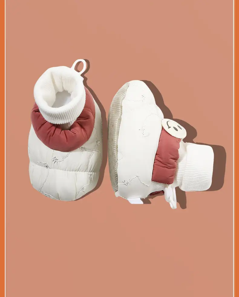 Winter Newborn Baby Shoes and Socks, Infant Girls' Shoes, Newborn Shoes, Warm Cotton Shoes, Fleece-Lined Soft Soles, Autumn and Winter — feature 34