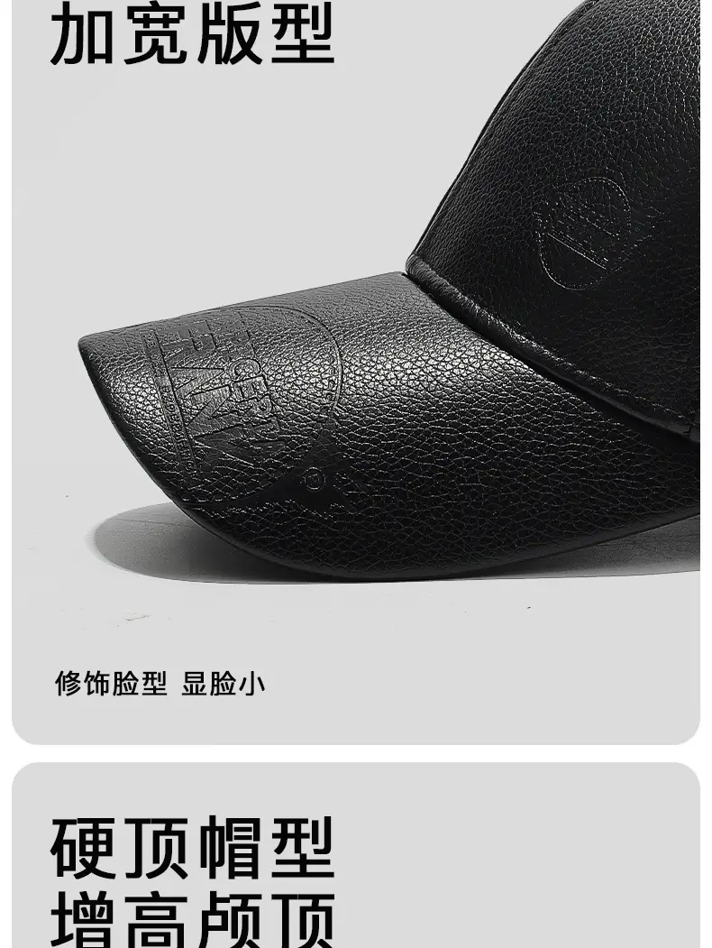 Black Fleece Lined Baseball Cap for Men Middle Age Elderly — feature 8