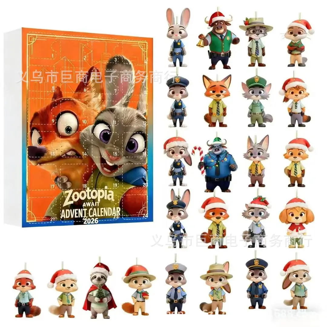 2026 Cross-Border Hot-Selling New Products Multi-Series Countdown Calendar Blind Box Decorative Flat Acrylic Pendant Gift