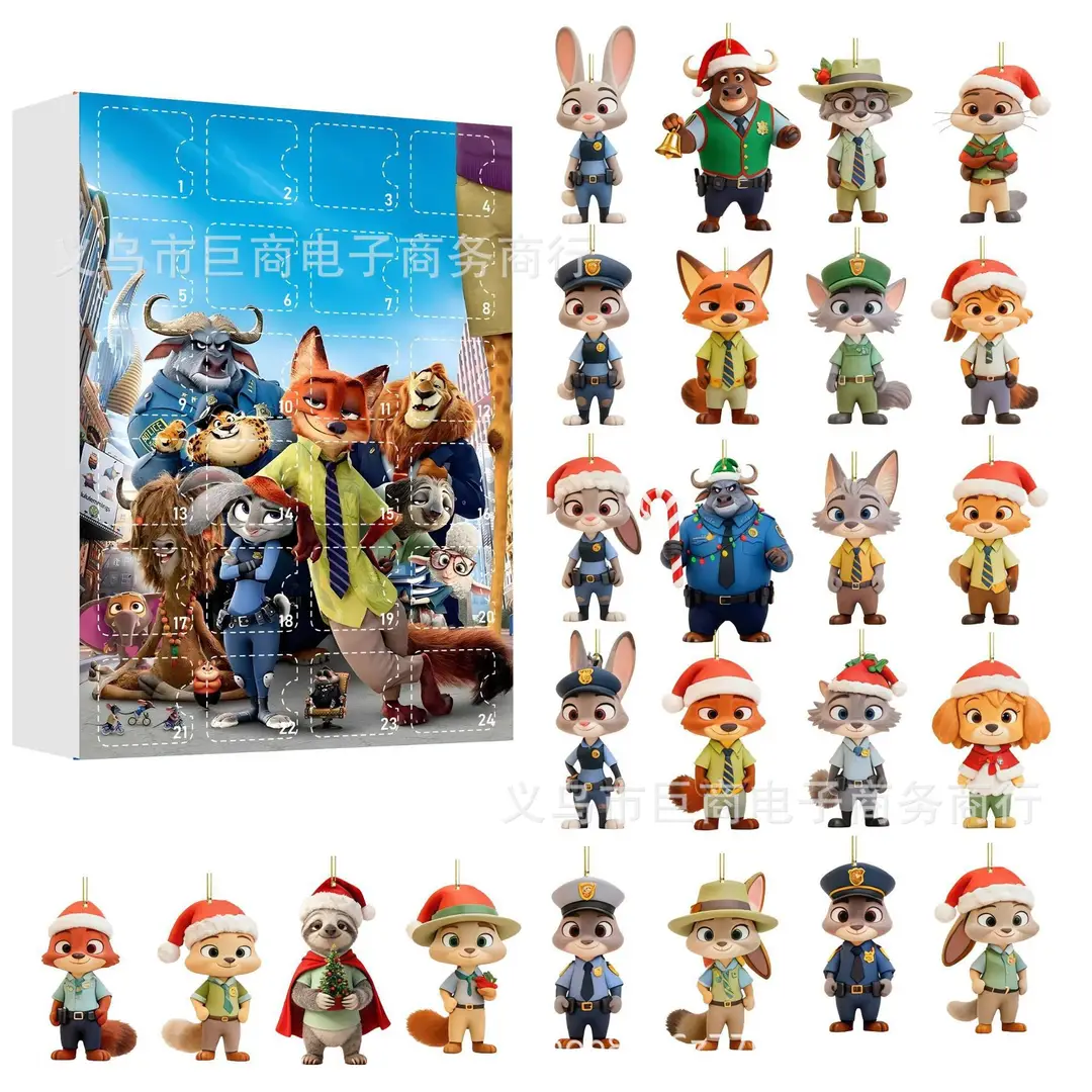 2026 Cross-Border Hot-Selling New Products Multi-Series Countdown Calendar Blind Box Decorative Flat Acrylic Pendant Gift