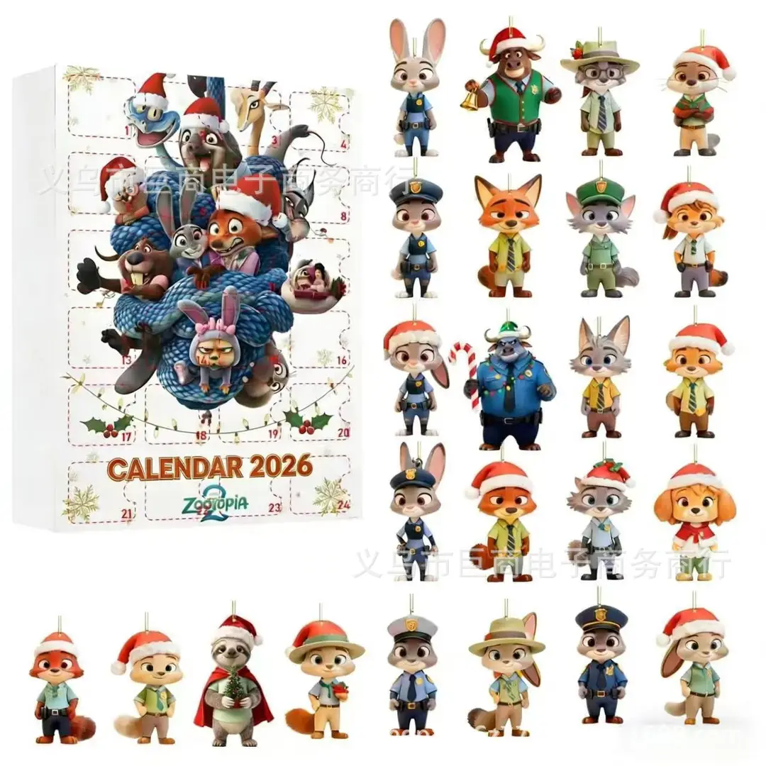 2026 Cross-Border Hot-Selling New Products Multi-Series Countdown Calendar Blind Box Decorative Flat Acrylic Pendant Gift