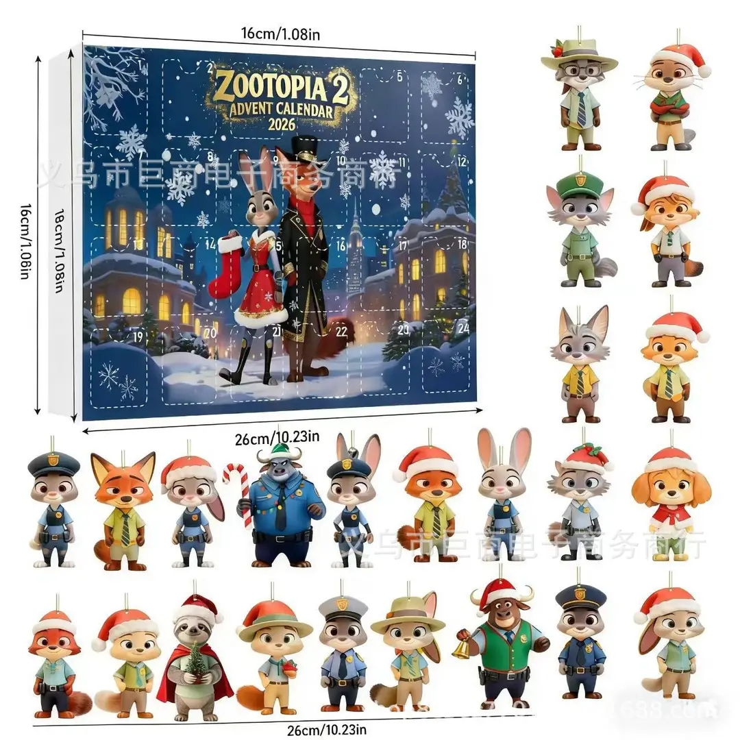 2026 Cross-Border Hot-Selling New Products Multi-Series Countdown Calendar Blind Box Decorative Flat Acrylic Pendant Gift