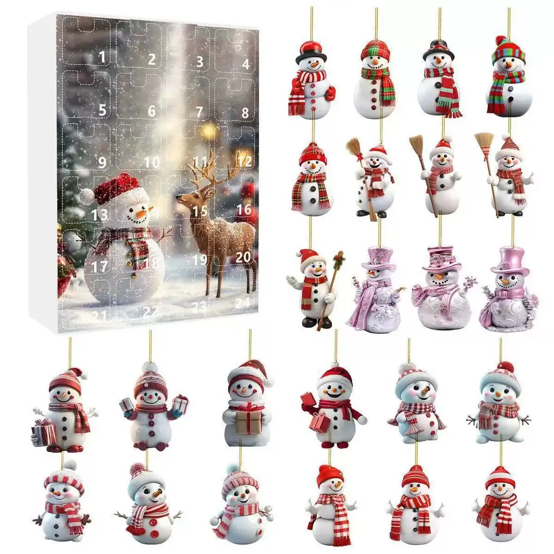 2026 Cross-Border Hot-Selling New Products Multi-Series Countdown Calendar Blind Box Decorative Flat Acrylic Pendant Gift