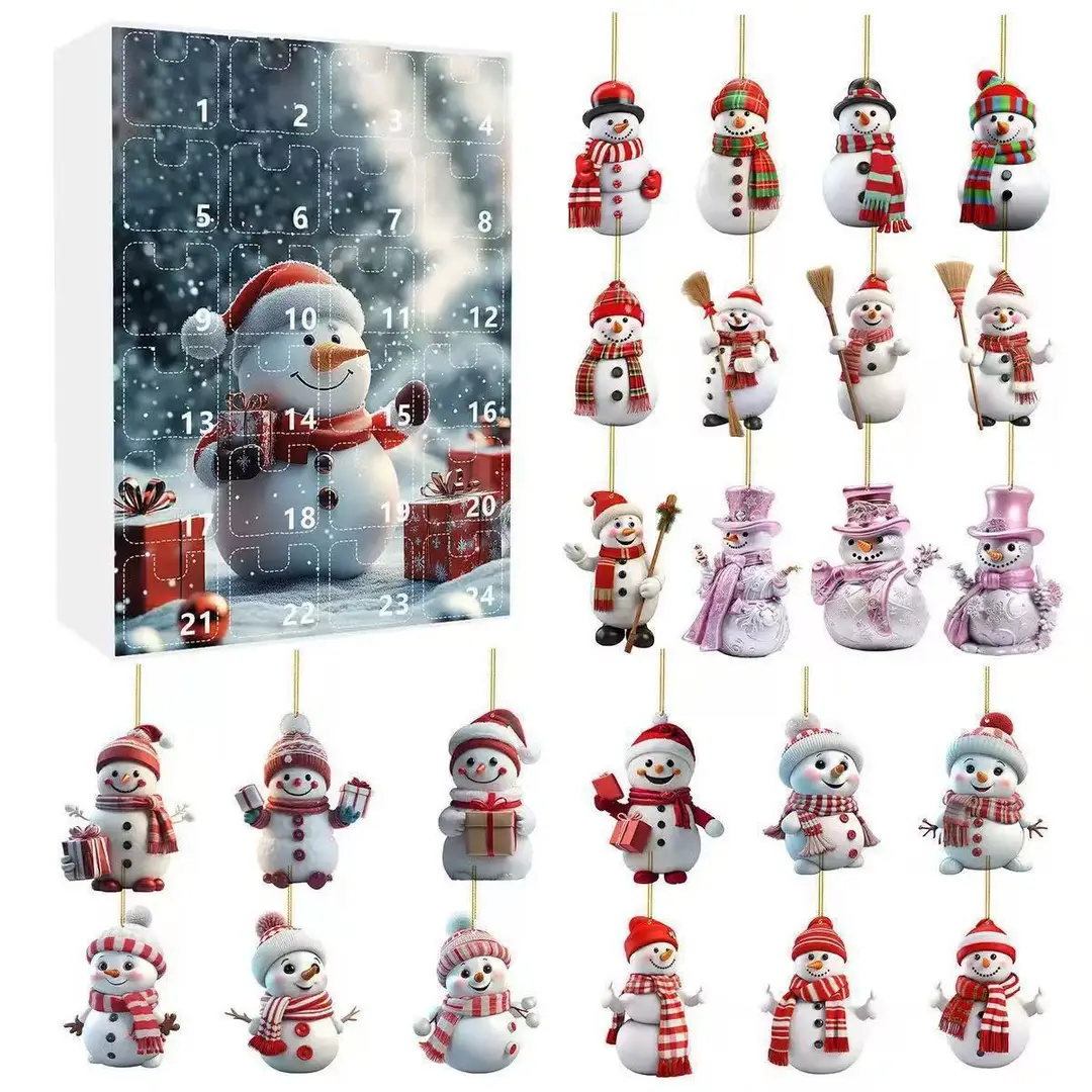 2026 Cross-Border Hot-Selling New Products Multi-Series Countdown Calendar Blind Box Decorative Flat Acrylic Pendant Gift