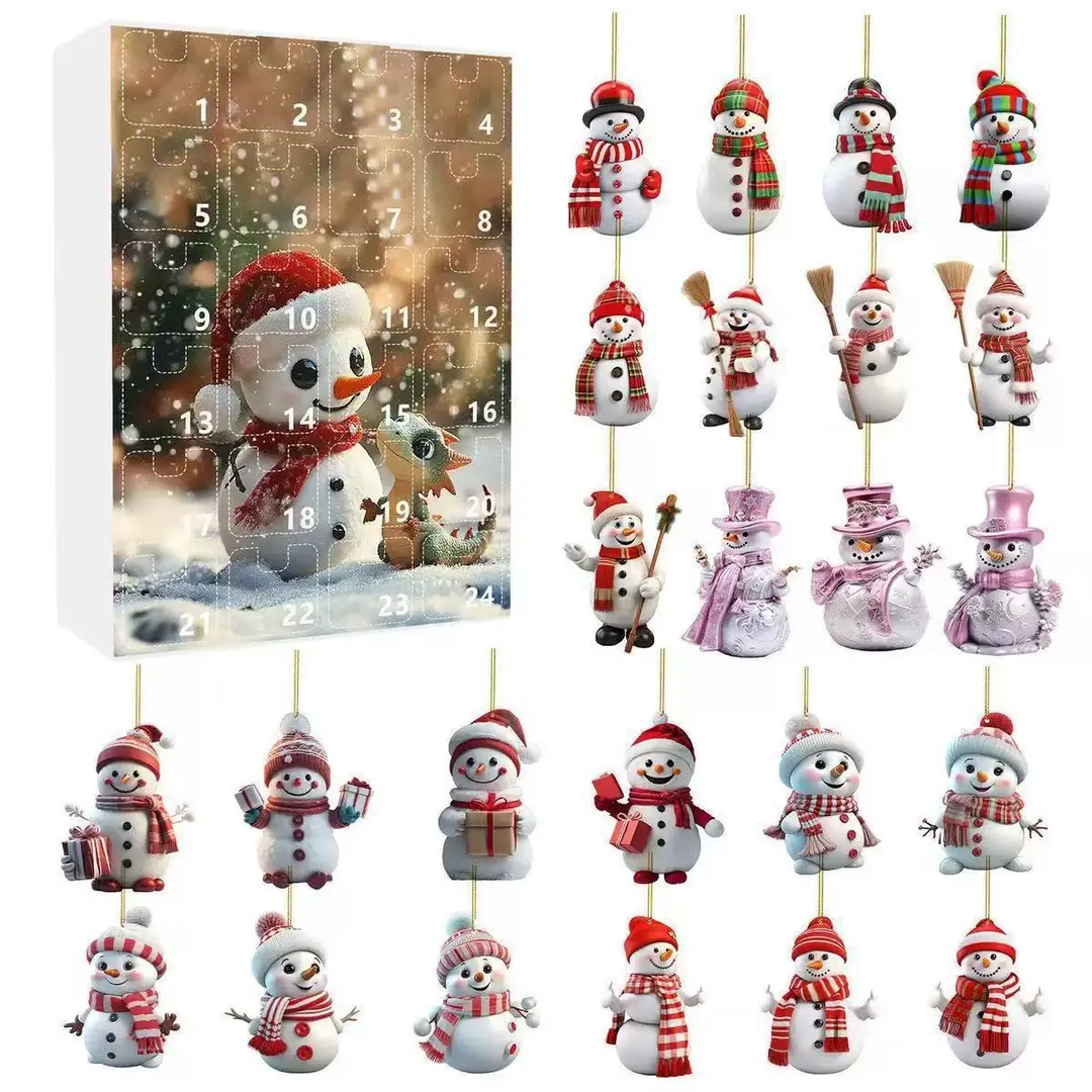 2026 Cross-Border Hot-Selling New Products Multi-Series Countdown Calendar Blind Box Decorative Flat Acrylic Pendant Gift