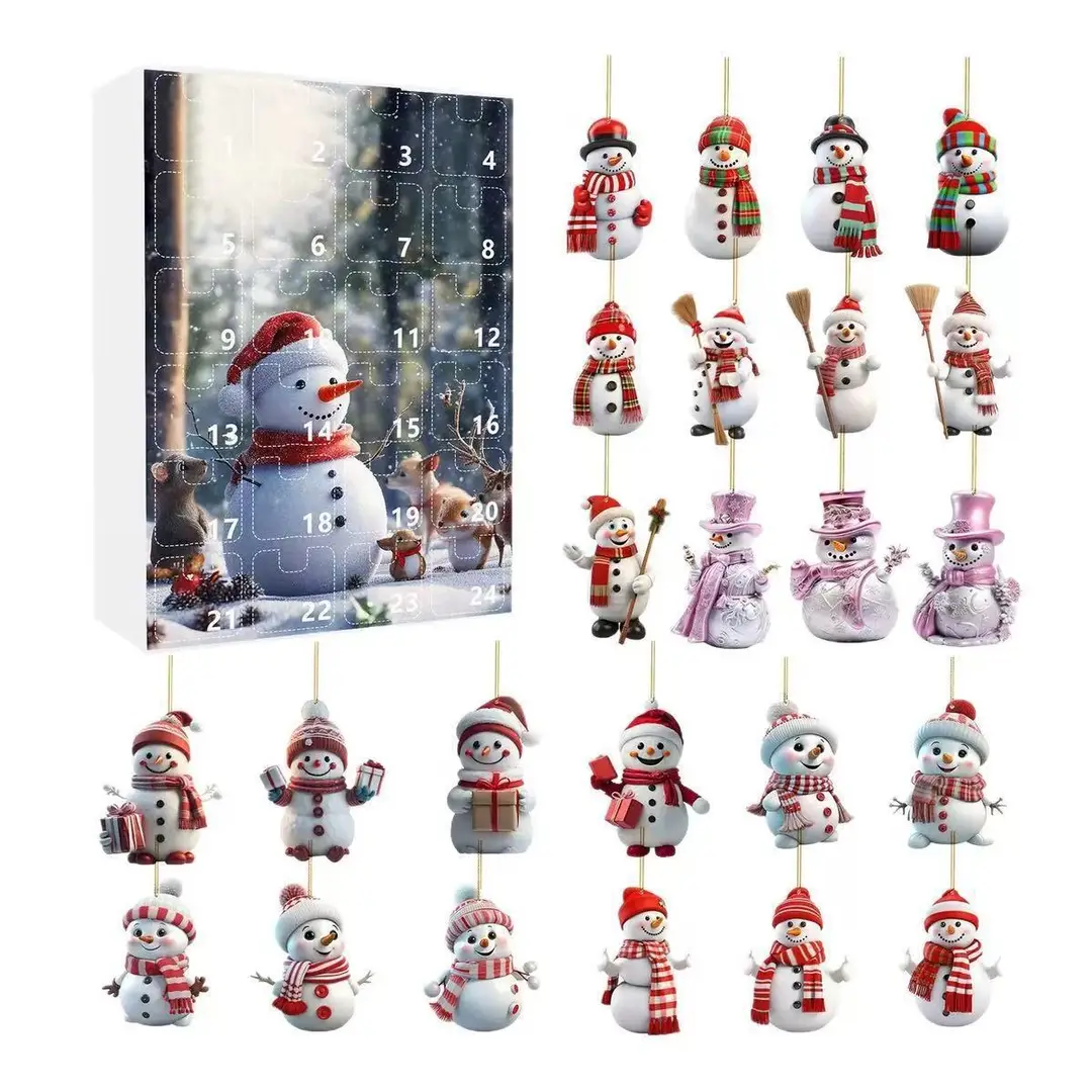 2026 Cross-Border Hot-Selling New Products Multi-Series Countdown Calendar Blind Box Decorative Flat Acrylic Pendant Gift