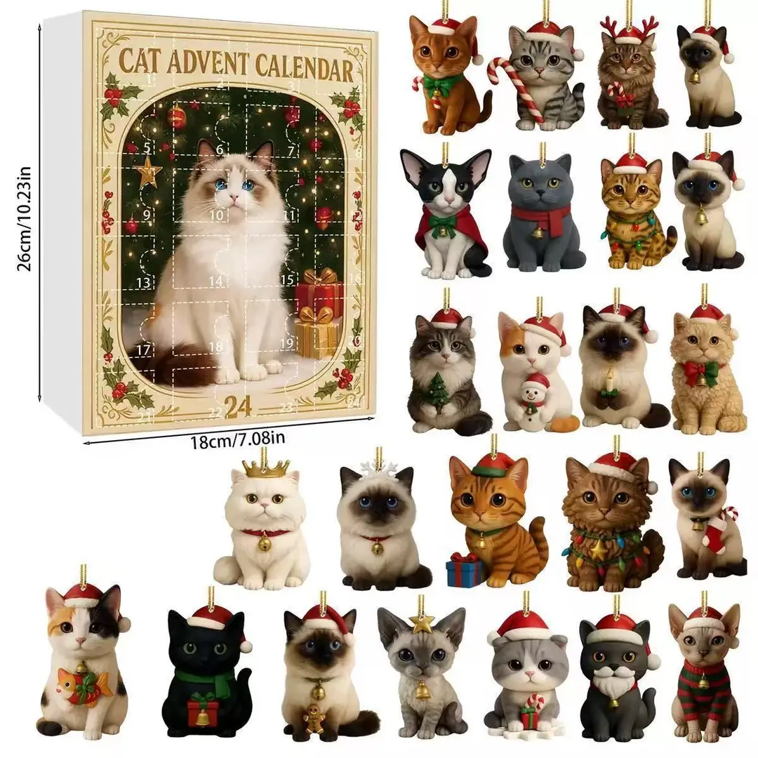 2026 Cross-Border Hot-Selling New Products Multi-Series Countdown Calendar Blind Box Decorative Flat Acrylic Pendant Gift