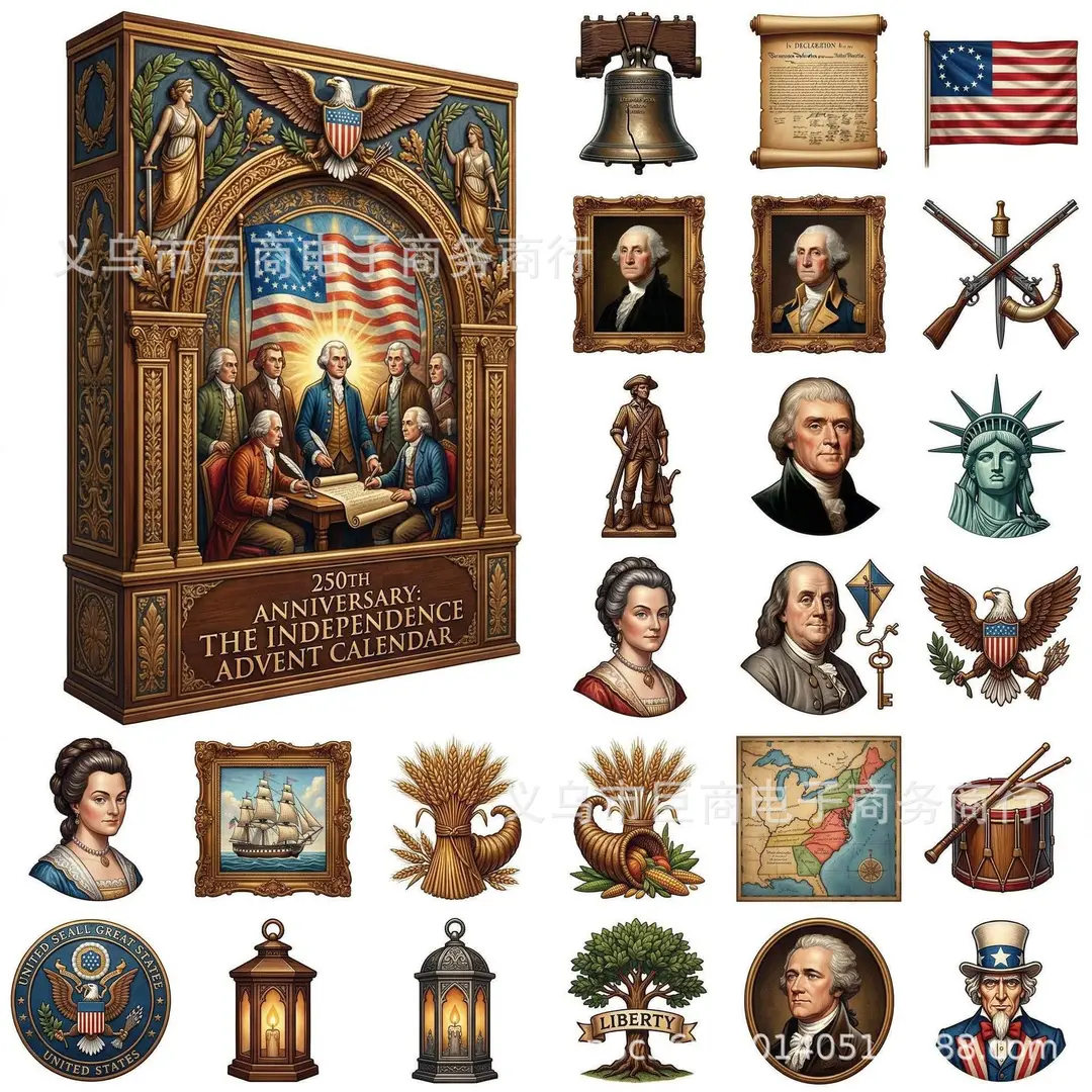 2026 Cross-Border Hot-Selling New Products Multi-Series Countdown Calendar Blind Box Decorative Flat Acrylic Pendant Gift