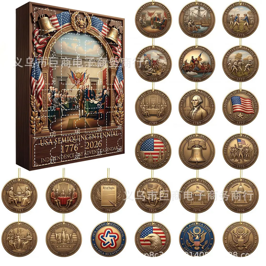 2026 Cross-Border Hot-Selling New Products Multi-Series Countdown Calendar Blind Box Decorative Flat Acrylic Pendant Gift