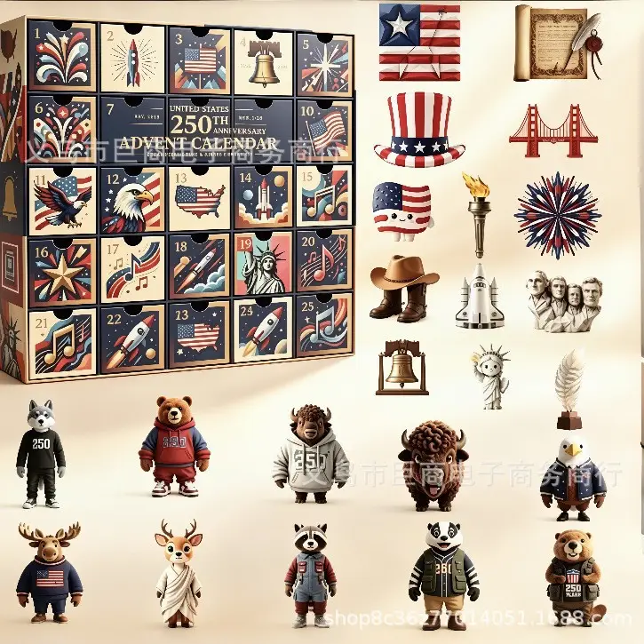 2026 Cross-Border Hot-Selling New Products Multi-Series Countdown Calendar Blind Box Decorative Flat Acrylic Pendant Gift