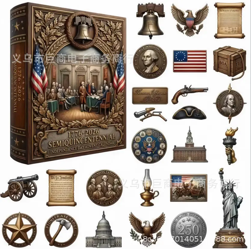 2026 Cross-Border Hot-Selling New Products Multi-Series Countdown Calendar Blind Box Decorative Flat Acrylic Pendant Gift