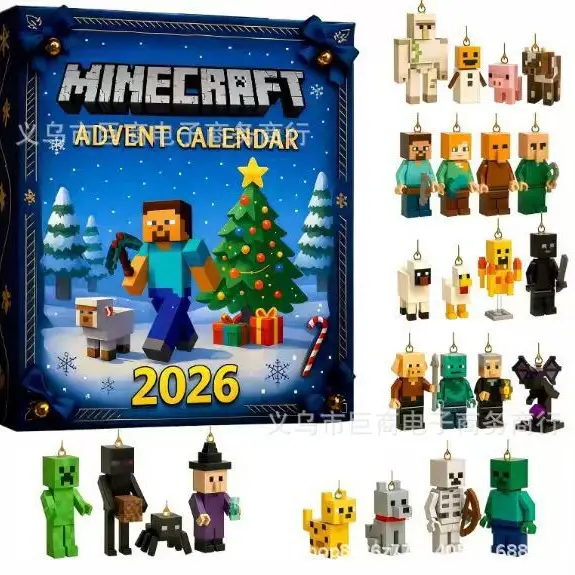 2026 Cross-Border Hot-Selling New Products Multi-Series Countdown Calendar Blind Box Decorative Flat Acrylic Pendant Gift