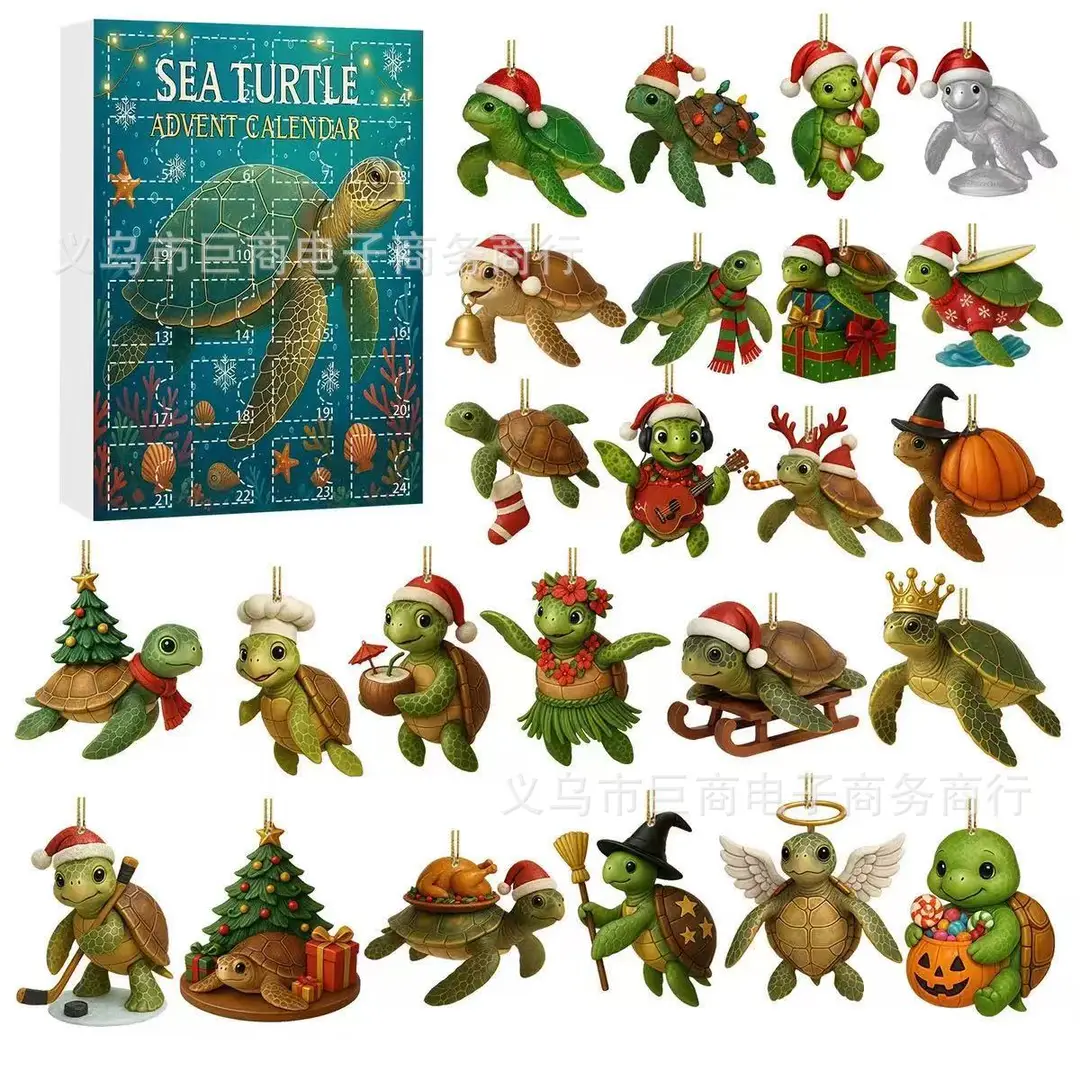 2026 Cross-Border Hot-Selling New Products Multi-Series Countdown Calendar Blind Box Decorative Flat Acrylic Pendant Gift
