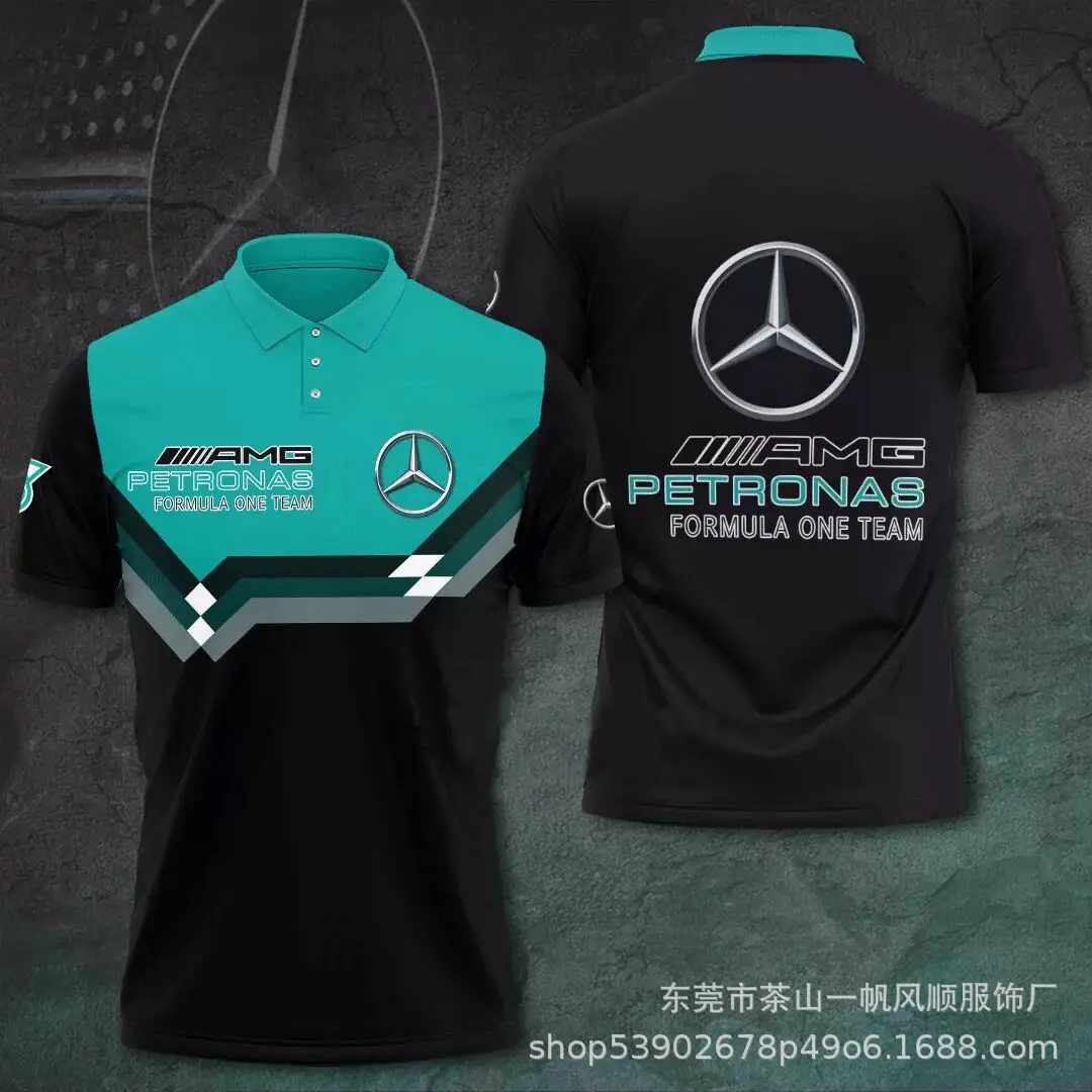 Fashionable New Style Versatile Racing and Off-Road Riding Clothing for Men, Short-Sleeved Polo Shirt, Comfortable, Wear-Resistant, Anti-Static