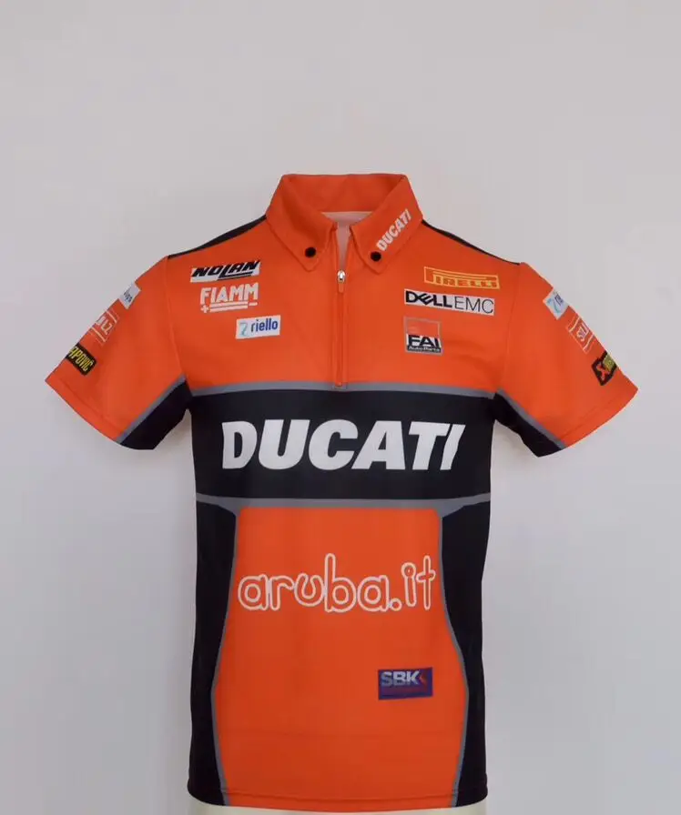 Fashionable New Style Versatile Racing and Off-Road Riding Clothing for Men, Short-Sleeved Polo Shirt, Comfortable, Wear-Resistant, Anti-Static
