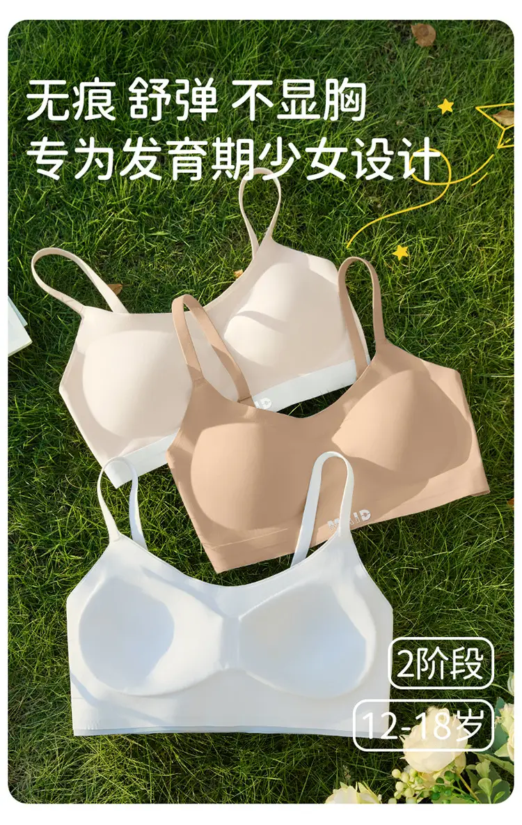 Stage 2 of Development: Seamless Children's and Girls' Underwear, Junior High School Students' Sports Seamless Vest Bra — feature 2