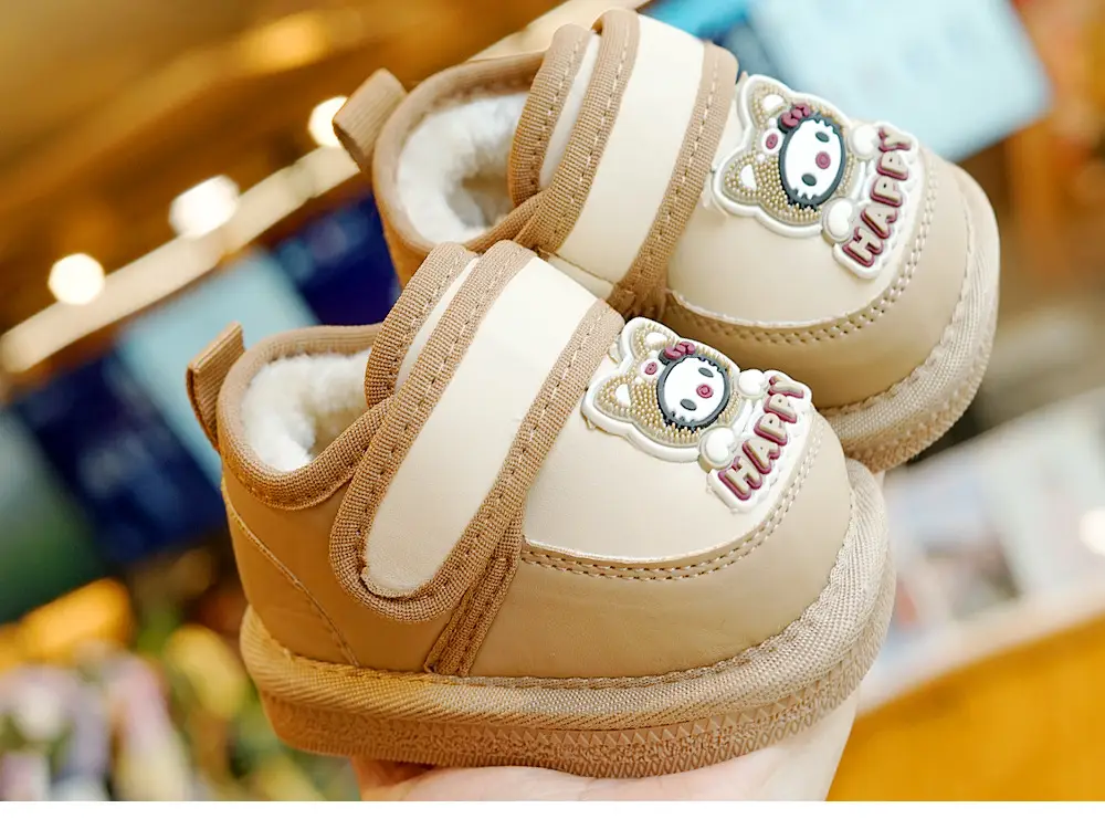 Toddler Shoes Winter Velvet Thickeneded Baby Shoes Soft Sole Non-Slip Beginner Baby Shoes 1-2 Years Old Snow Boots — feature 4