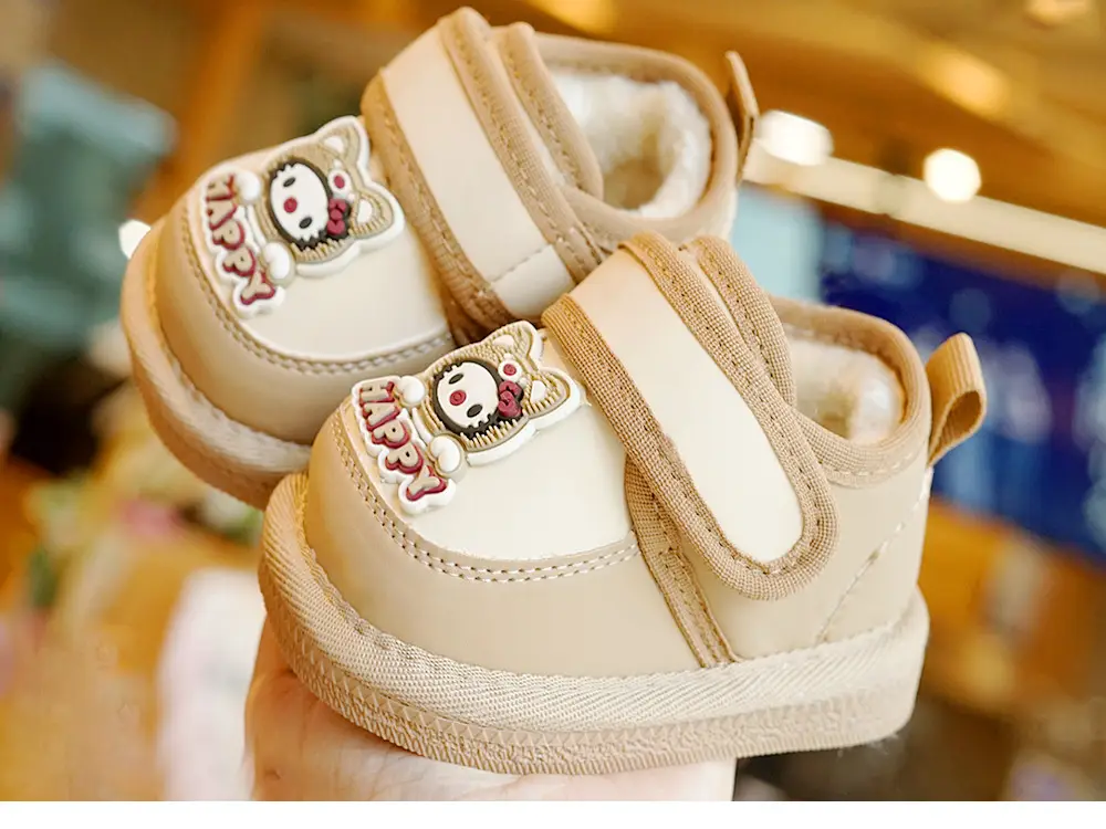 Toddler Shoes Winter Velvet Thickeneded Baby Shoes Soft Sole Non-Slip Beginner Baby Shoes 1-2 Years Old Snow Boots — feature 5