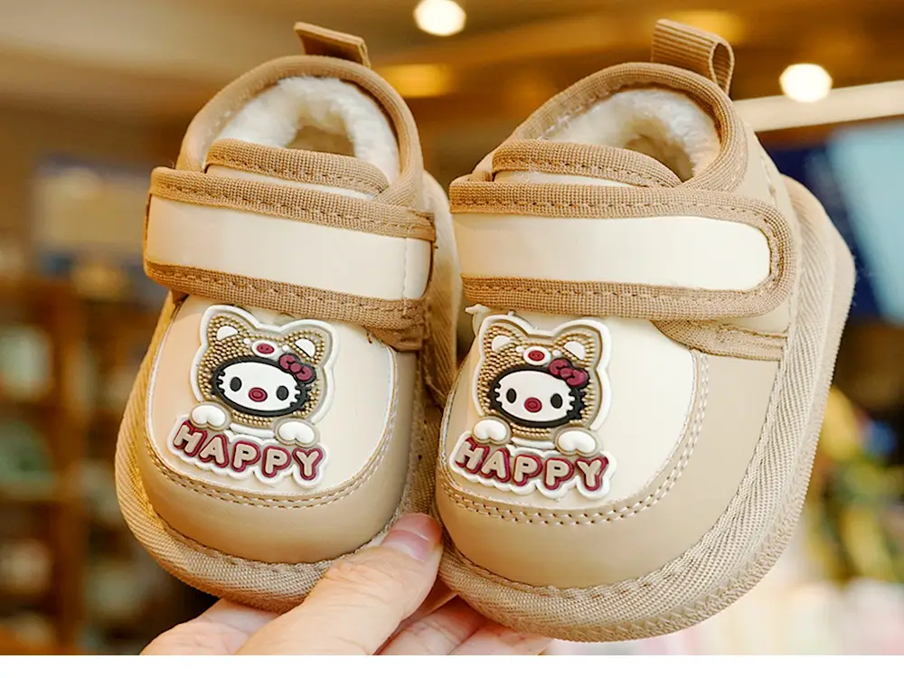 Toddler Shoes Winter Velvet Thickeneded Baby Shoes Soft Sole Non-Slip Beginner Baby Shoes 1-2 Years Old Snow Boots — feature 6