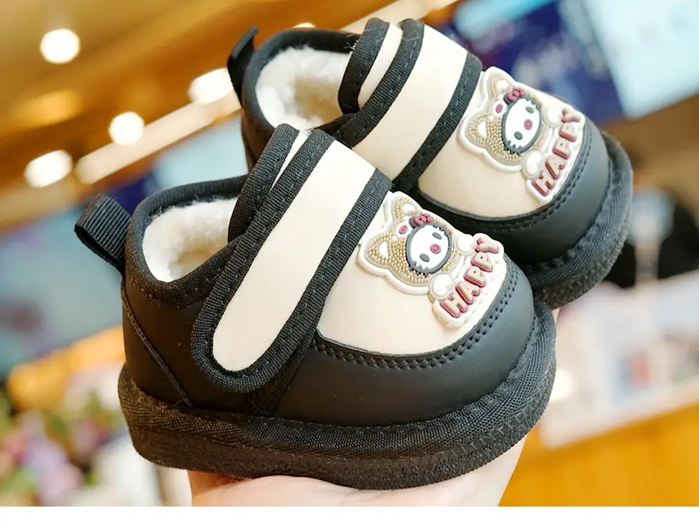 Toddler Shoes Winter Velvet Thickeneded Baby Shoes Soft Sole Non-Slip Beginner Baby Shoes 1-2 Years Old Snow Boots — feature 9