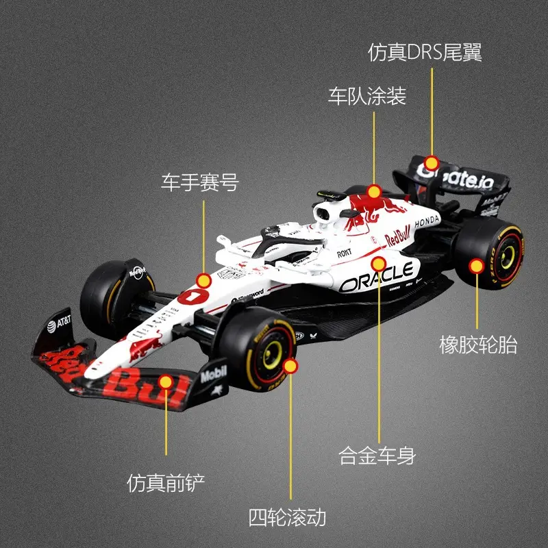 1:43 Bimei Red Bull Rb21F1 Japan Station Toy - Image 22