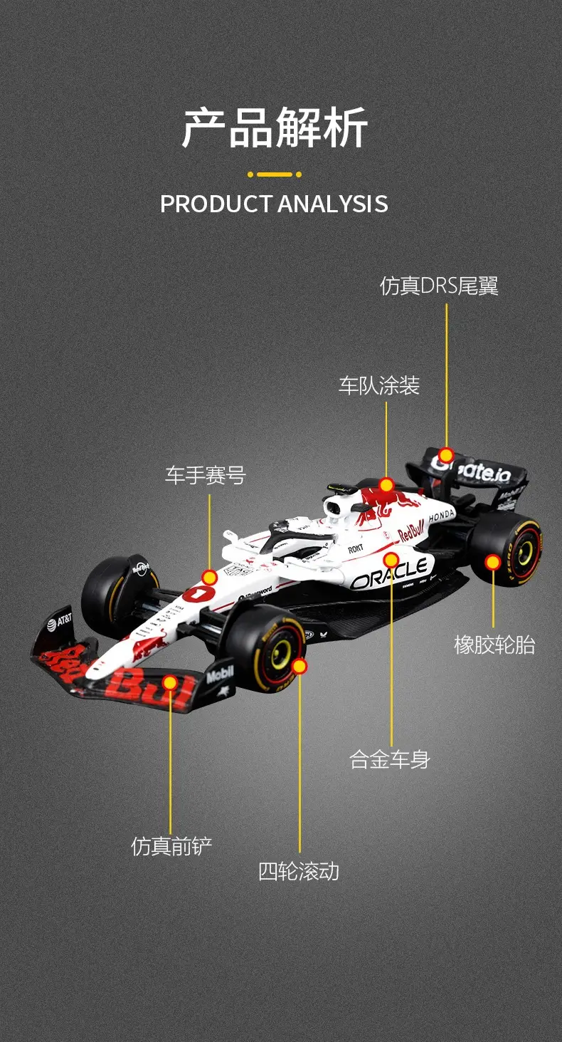 1:43 Bimei Red Bull Rb21F1 Japan Station Toy — feature 3