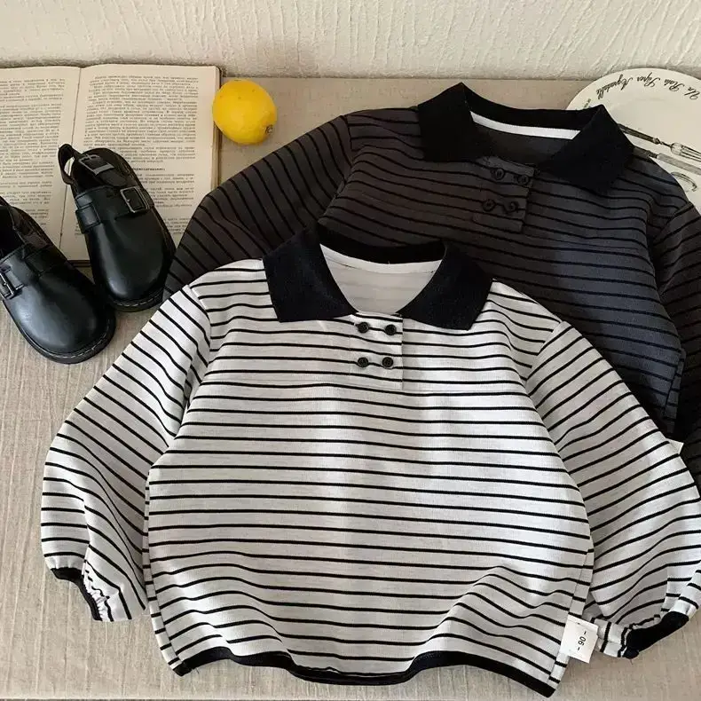 Children Striped Polo Shirt Long Sleeve 2025 — feature 4