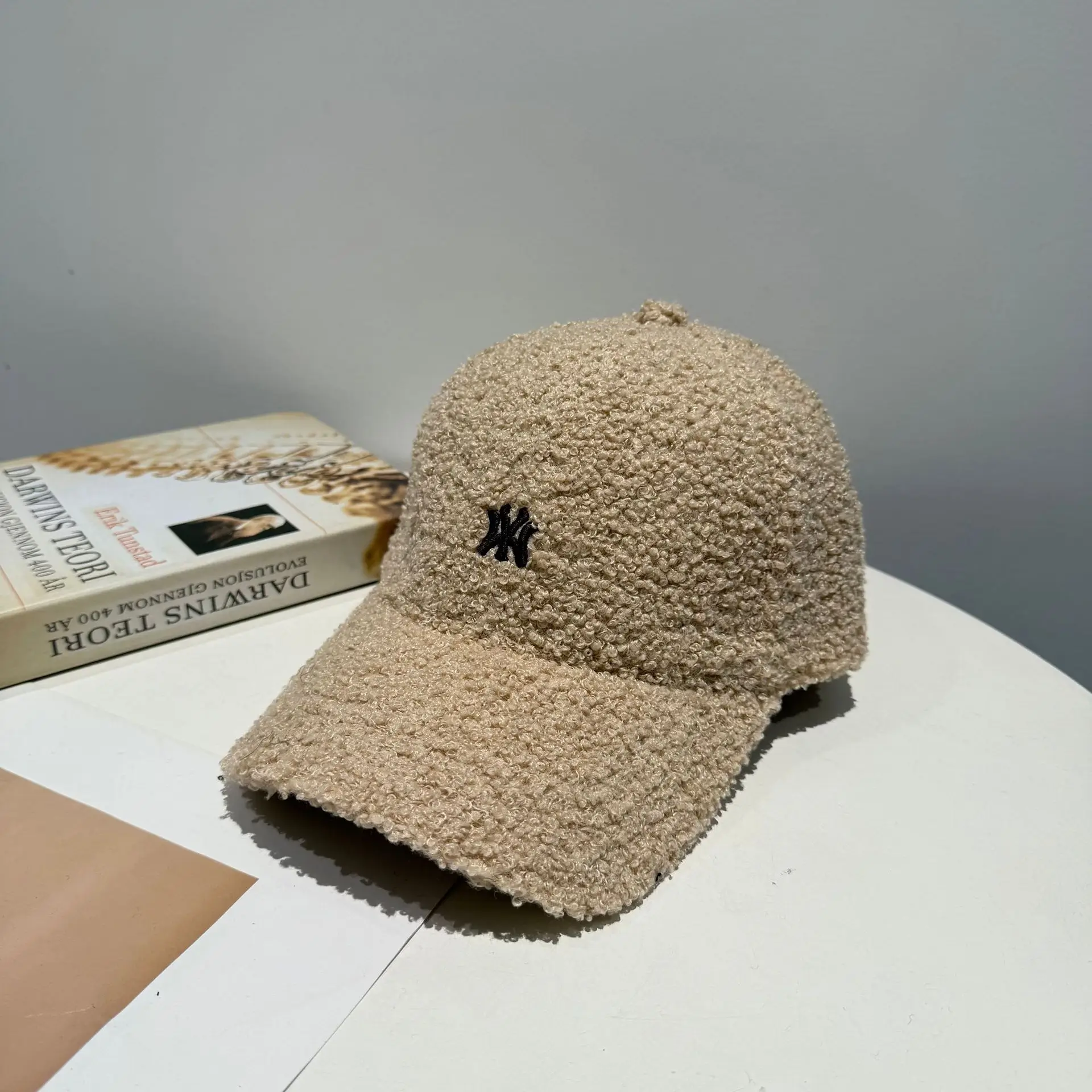 Korean Style Wool Cap Brown Winter Warm - Image 2