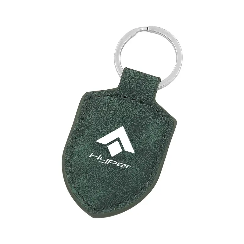Suitable for Gac Hao Platinum Ht Gt Hl Ssr Car Keychain Carbon Fiber Pattern Leather Shield Buckle Modified Pendant for Men and Women