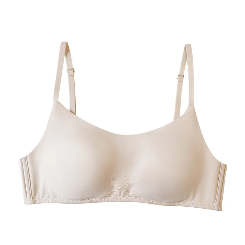 Zhiqumo Modal Round Breast One-Piece Seamless Intimates Women's Summer Thin Small Breast Push-Up Anti-Sagging Breathable Bra