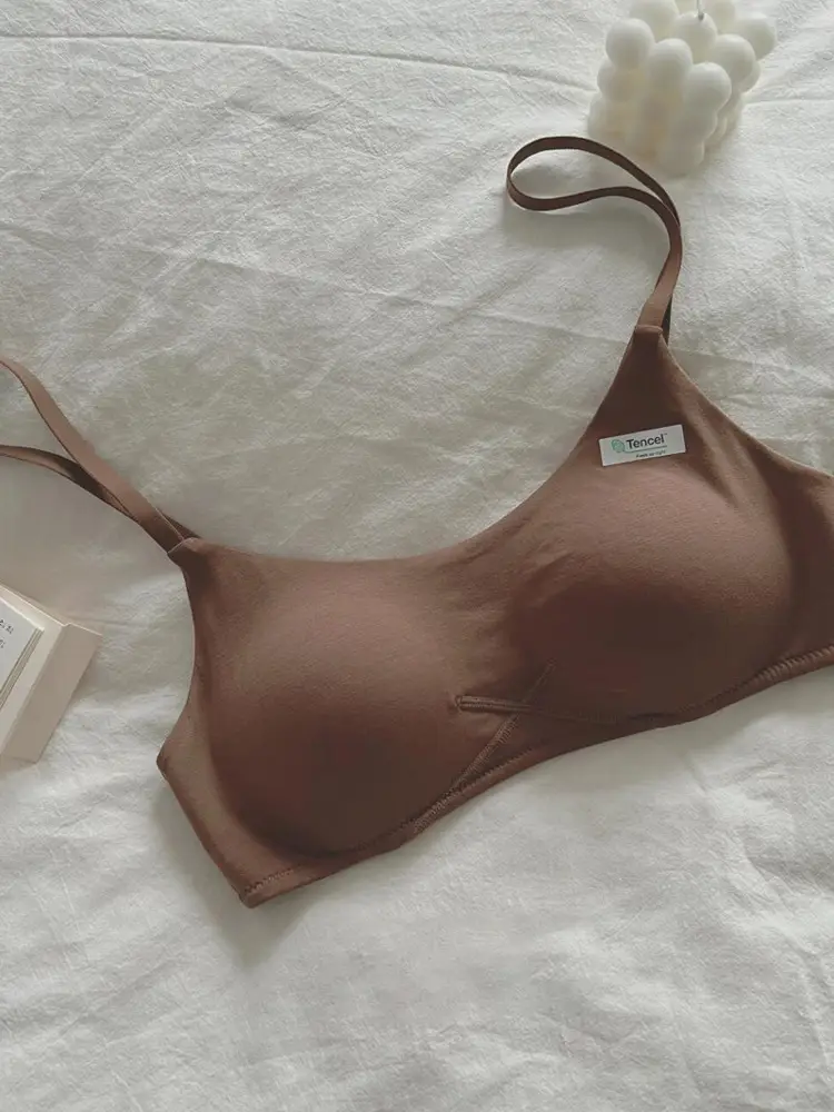 Zhiqumo Modal Round Breast One-Piece Seamless Intimates Women's Summer Thin Small Breast Push-Up Anti-Sagging Breathable Bra — feature 21