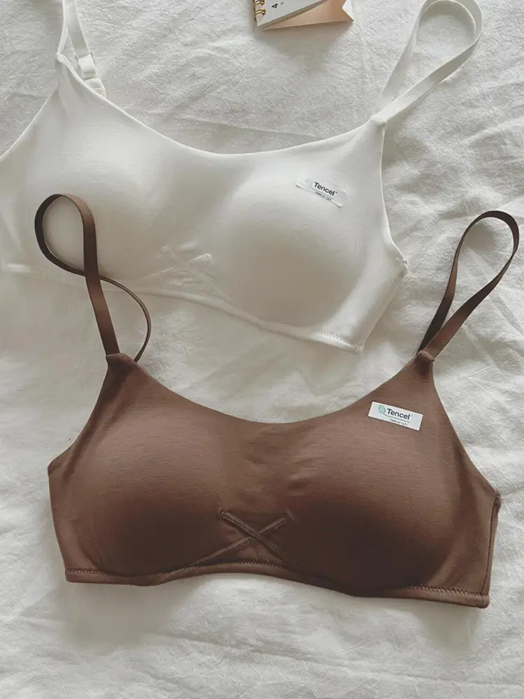 Zhiqumo Modal Round Breast One-Piece Seamless Intimates Women's Summer Thin Small Breast Push-Up Anti-Sagging Breathable Bra — feature 22