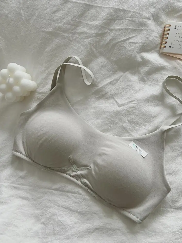 Zhiqumo Modal Round Breast One-Piece Seamless Intimates Women's Summer Thin Small Breast Push-Up Anti-Sagging Breathable Bra — feature 25
