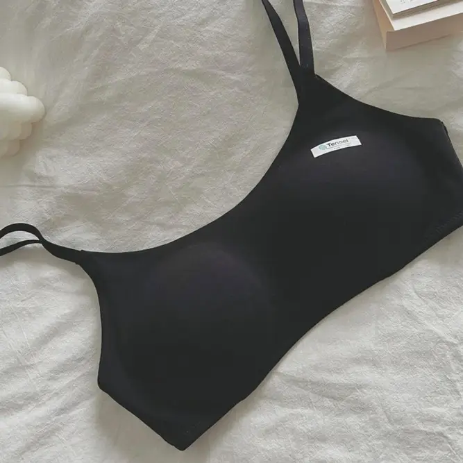 Zhiqumo Modal Round Breast One-Piece Seamless Intimates Women's Summer Thin Small Breast Push-Up Anti-Sagging Breathable Bra