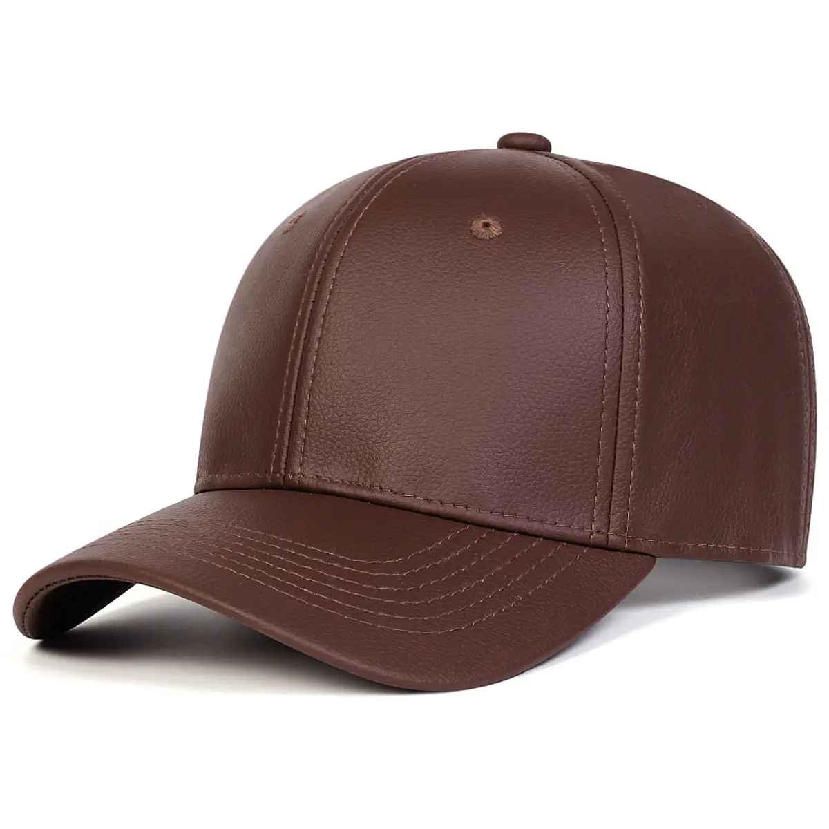 Black Leather Duckbill Cap for Women Winter — feature 5