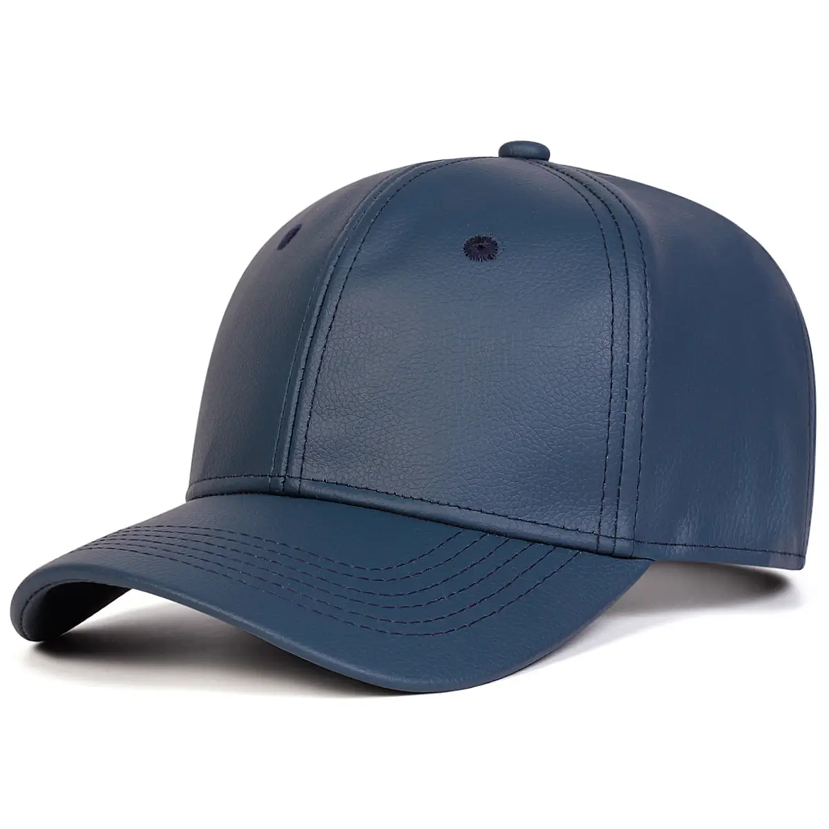 Black Leather Duckbill Cap for Women Winter — feature 7