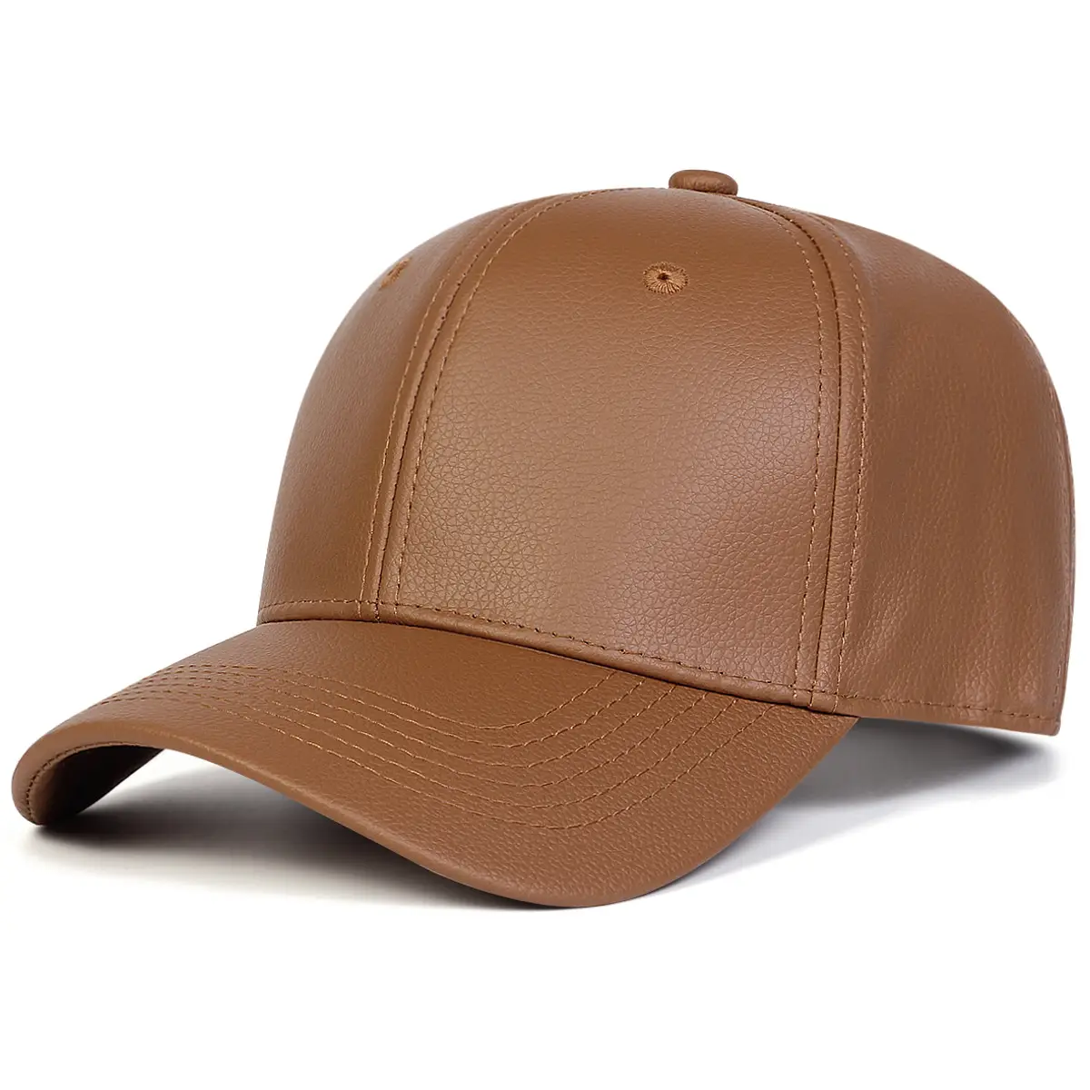 Black Leather Duckbill Cap for Women Winter - Image 4