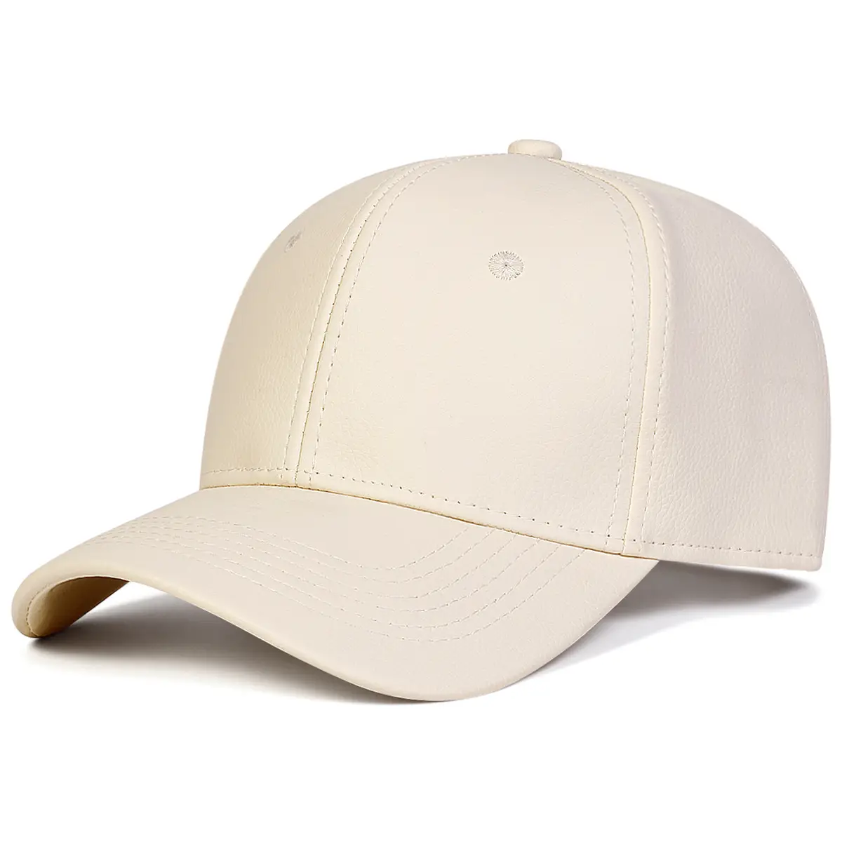 Black Leather Duckbill Cap for Women Winter - Image 5