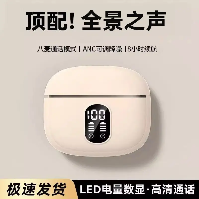 2025 New Semi-In-Ear Bluetooth Headset Wireless Dynamic Noise Reduction Bluetooth Headset Ultra-Long Battery Life Digital Display Bluetooth Headset