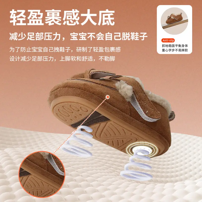 Winter Baby Shoes for Girls 0-6 Months Soft Fleece Lined