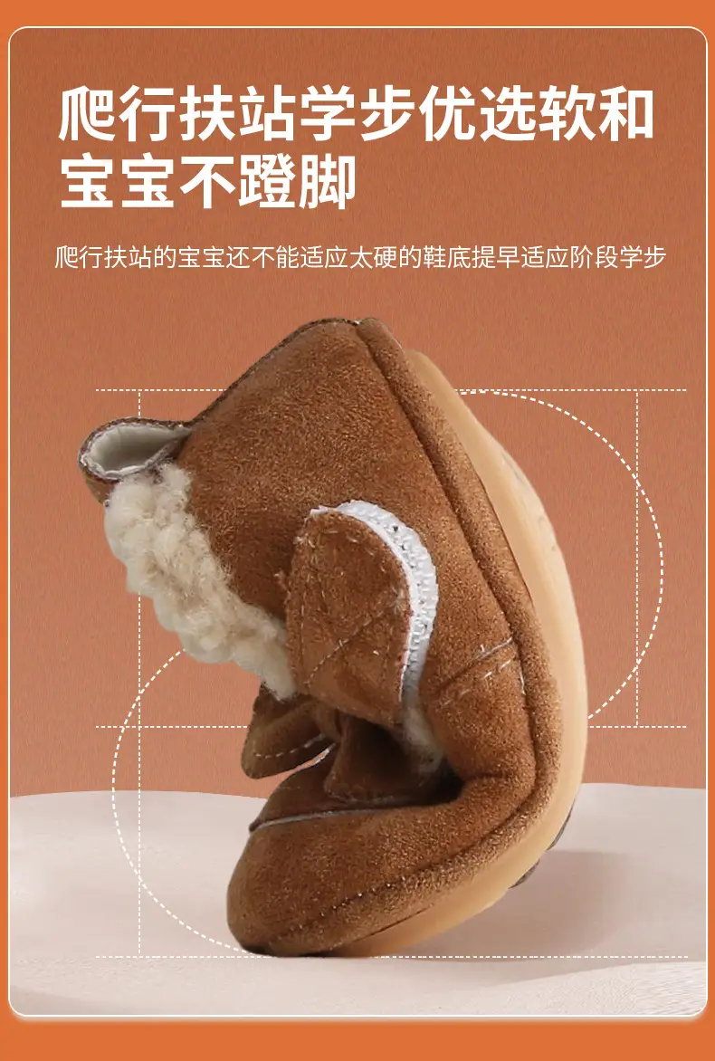 Winter Baby Shoes for Girls 0-6 Months Soft Fleece Lined — feature 20