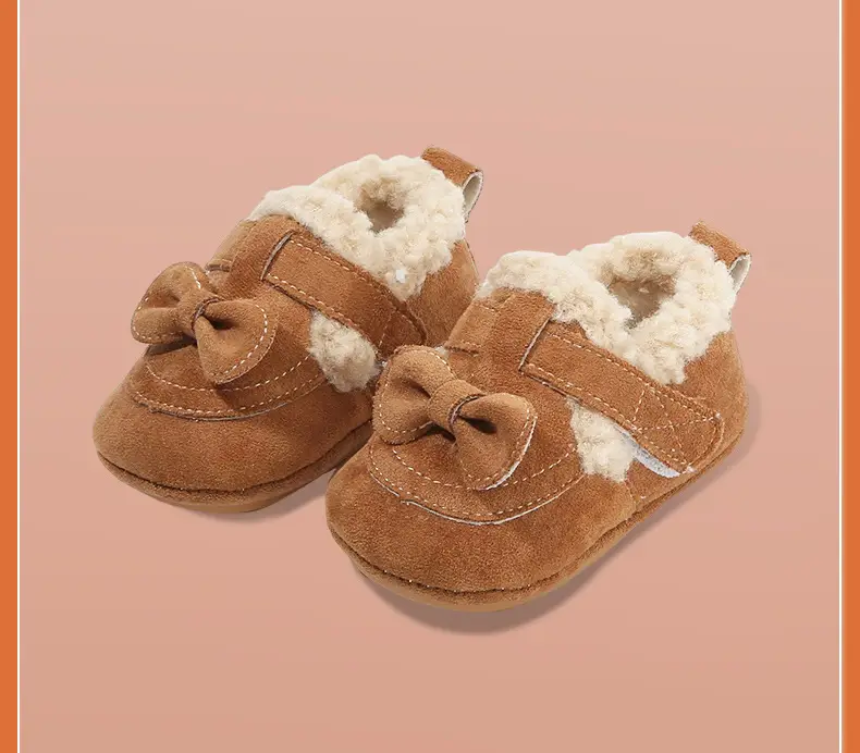 Winter Baby Shoes for Girls 0-6 Months Soft Fleece Lined — feature 24