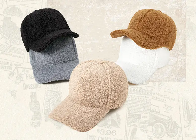 Winter Black Wool Baseball Cap for Men — feature 15