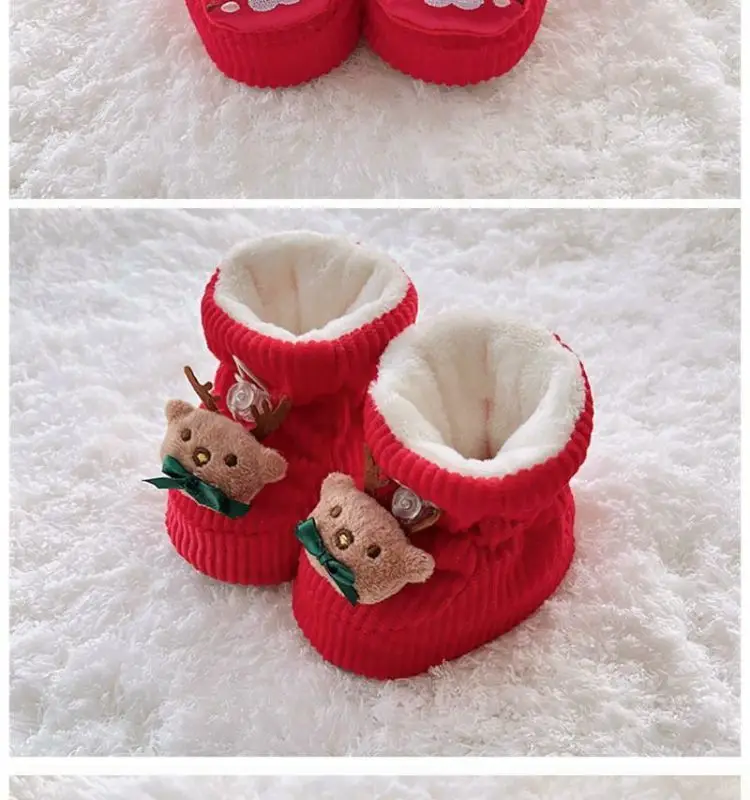 Baby Winter Velvet Shoes 0-6 Months Tiger Head Design — feature 11