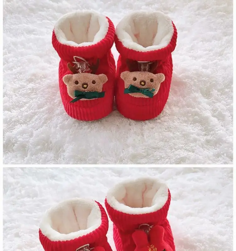 Baby Winter Velvet Shoes 0-6 Months Tiger Head Design — feature 12